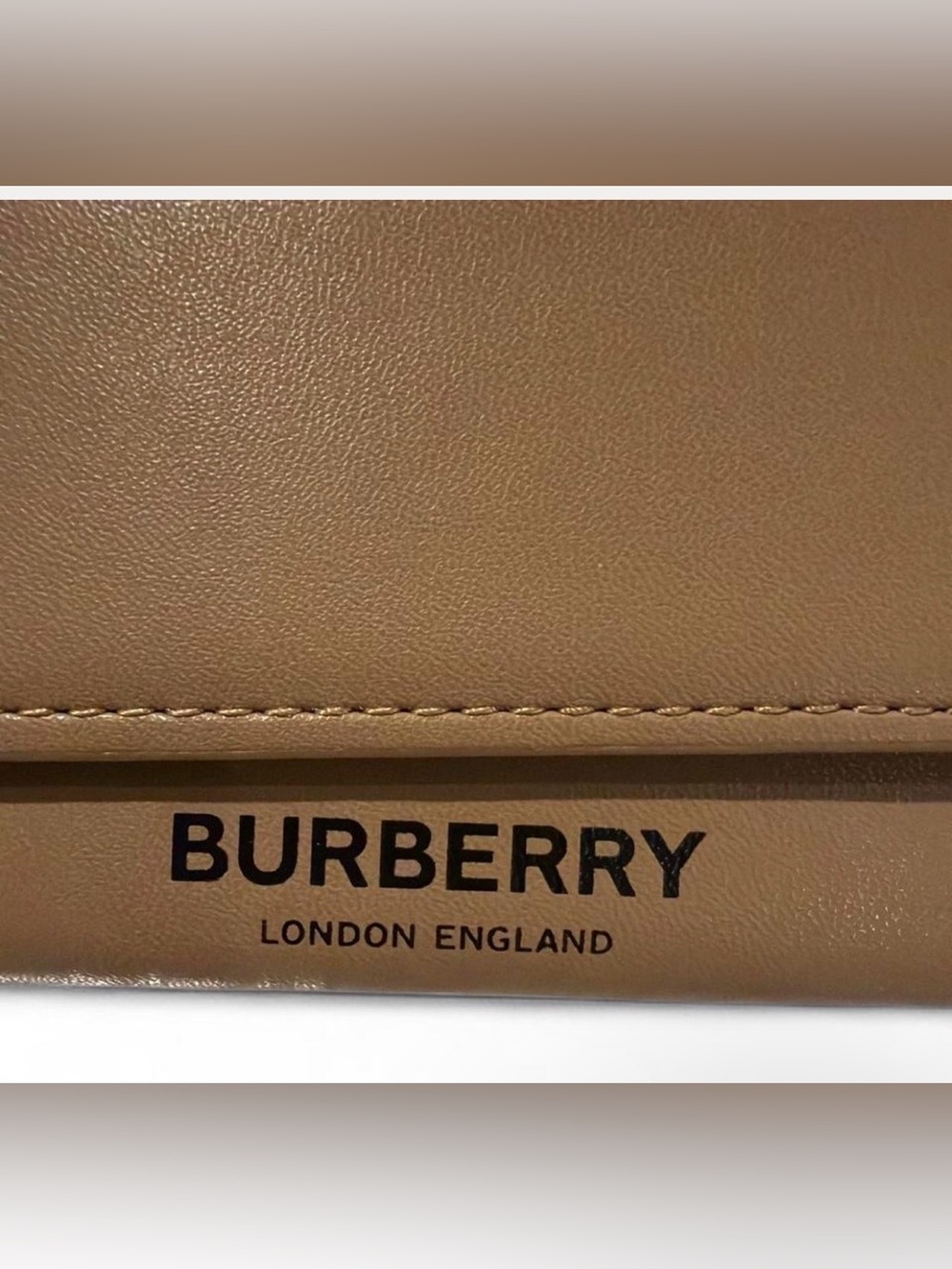Burberry Beige/Tan Leather eyeglass case